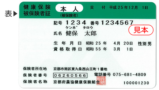 保険証 健康保険のしくみ 京都府農協健康保険組合